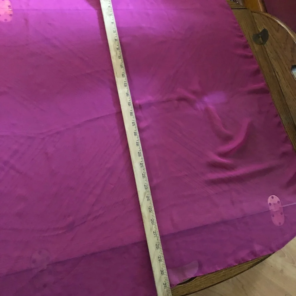 Vintage Sheer Pink Silk Chiffon Scarf